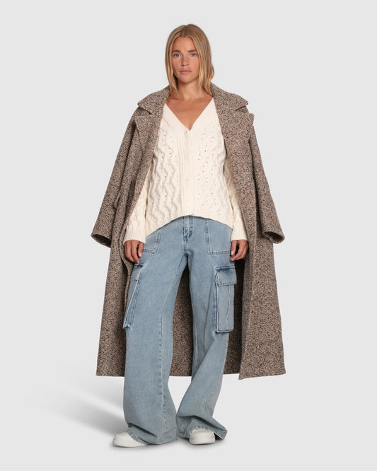 Sugar Plum Chunky Cardigan - Cream
