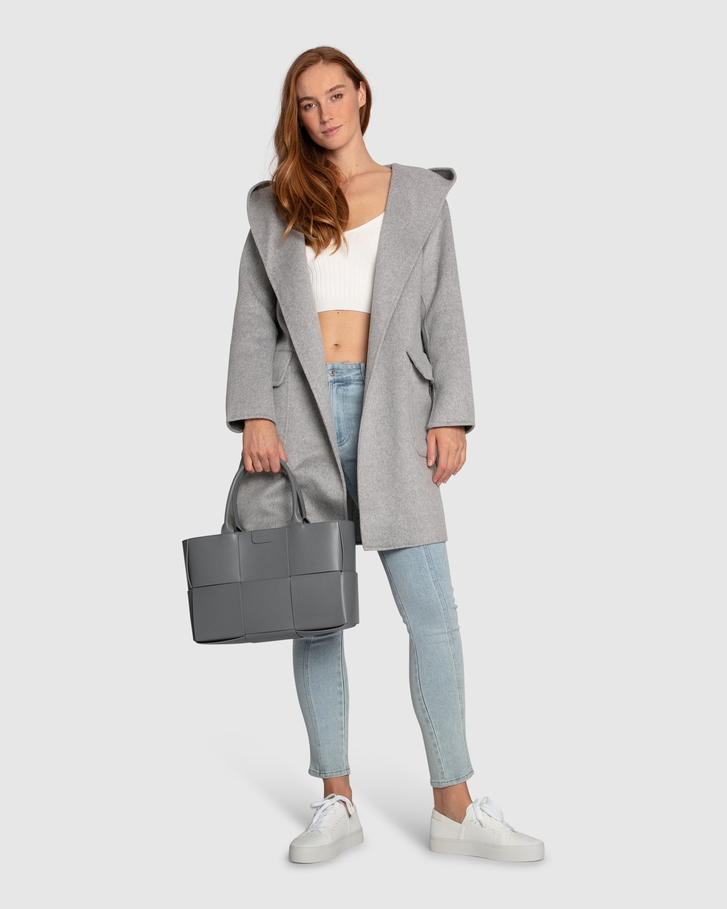 Sweet Escape Wool Blend Robe Coat - Grey Marle