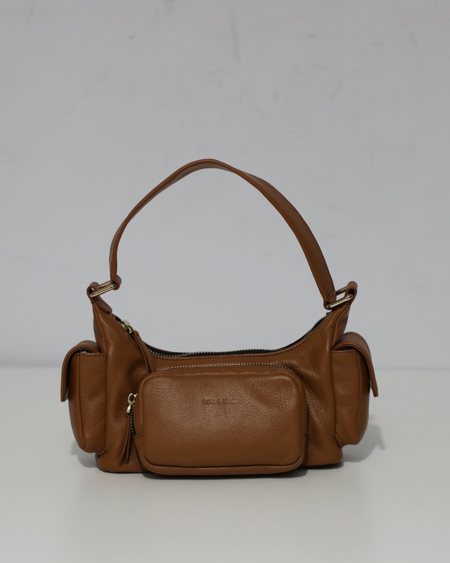 Cargo Pocket Shoulder Bag – Tan