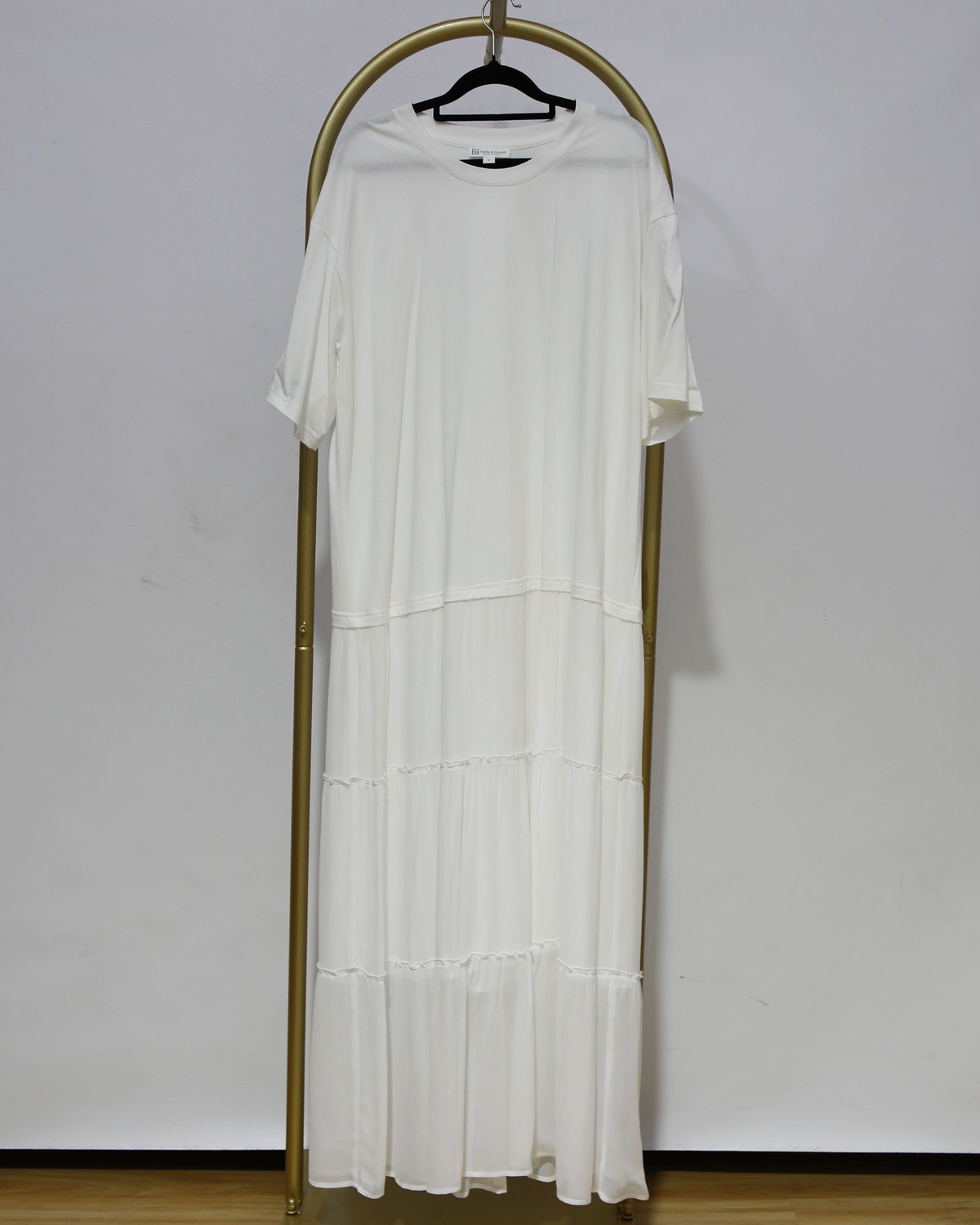 Tiered T-Shirt Maxi Dress - White