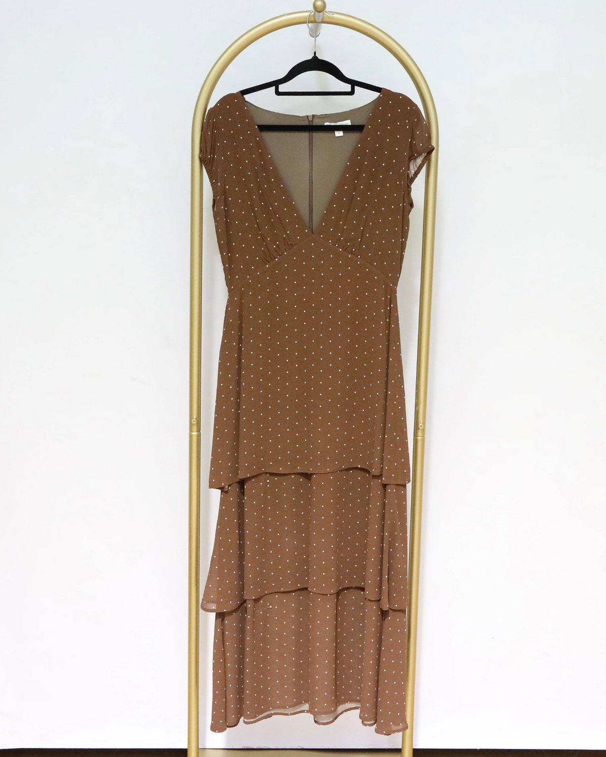 Polka Dot Maxi Dress - Chocolate