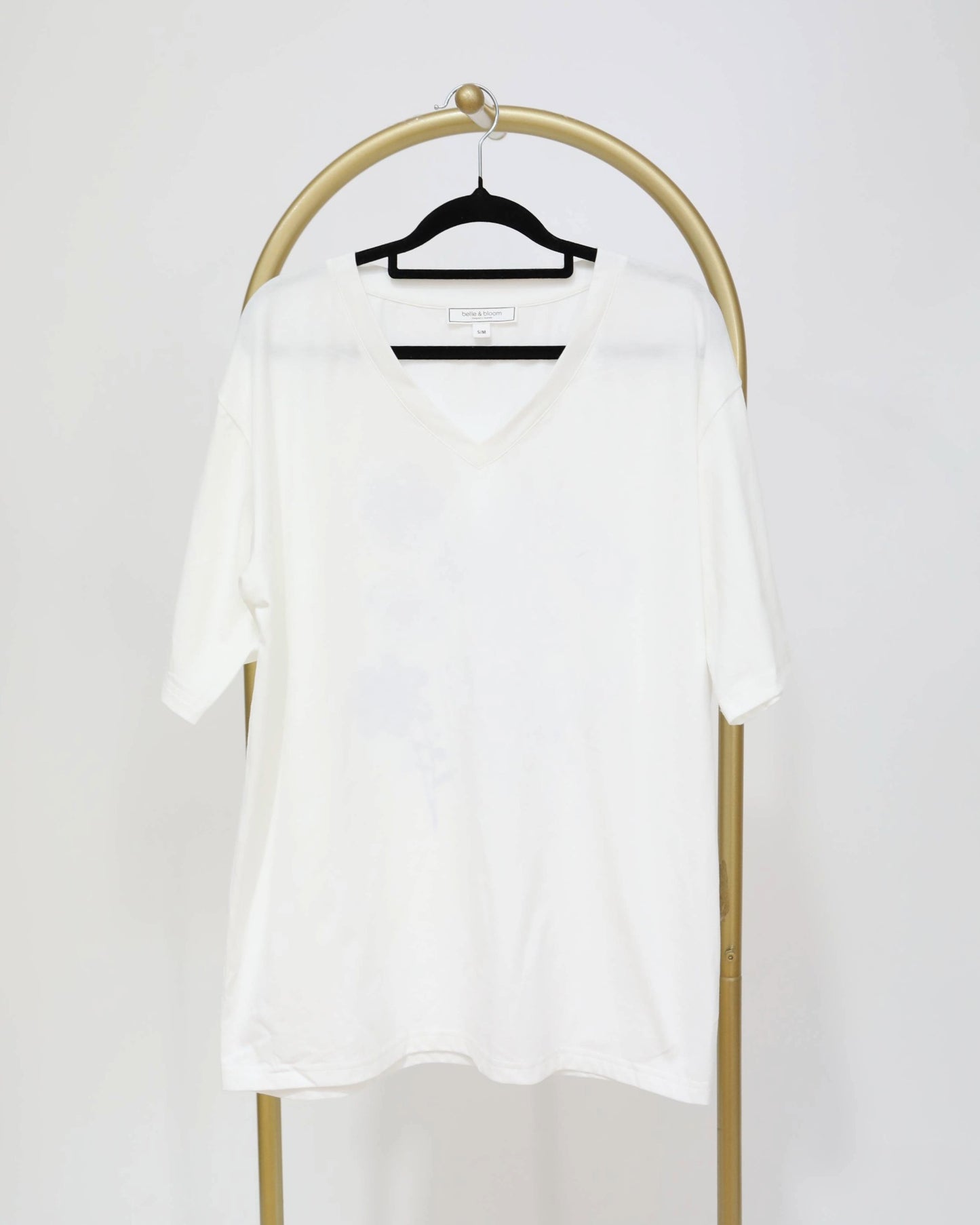 Oversized Printed Floral Tee - White