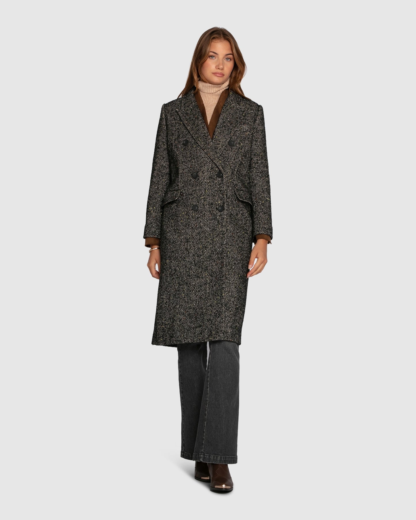 Wherever I Go Tweed Coat - Black