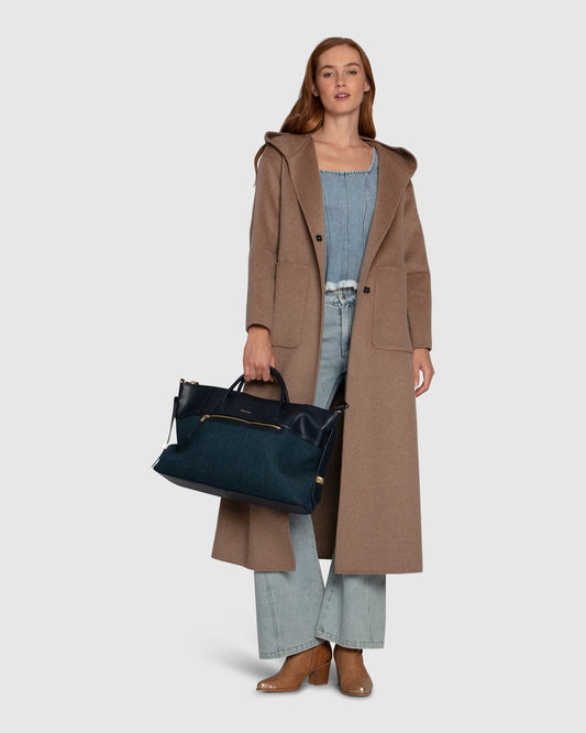 Walk My Way Wool Blend Oversized Maxi Coat - Oat