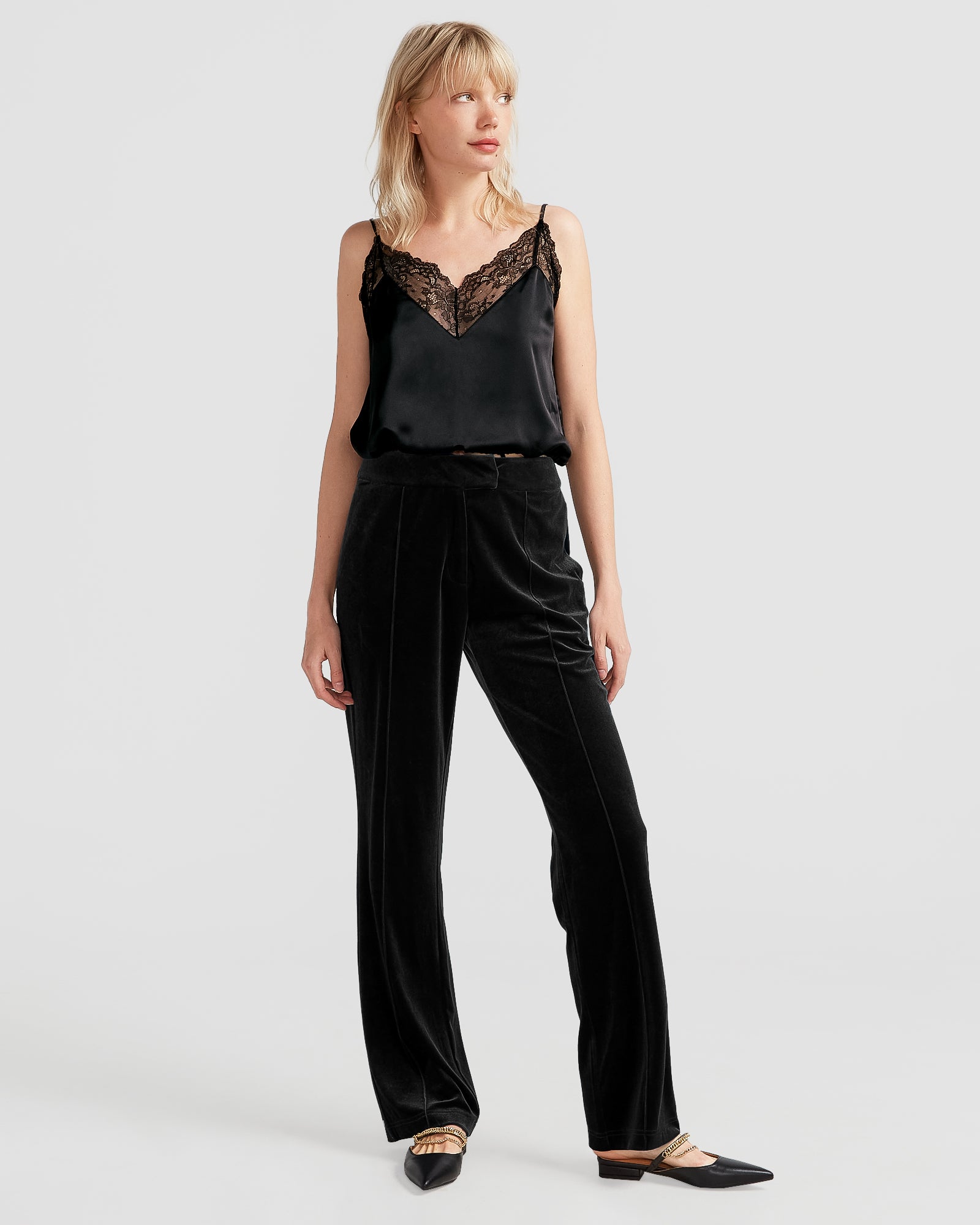 Reverie Velvet Pant - Black Belle & Bloom Reverie Velvet Pant - Black Belle & Bloom