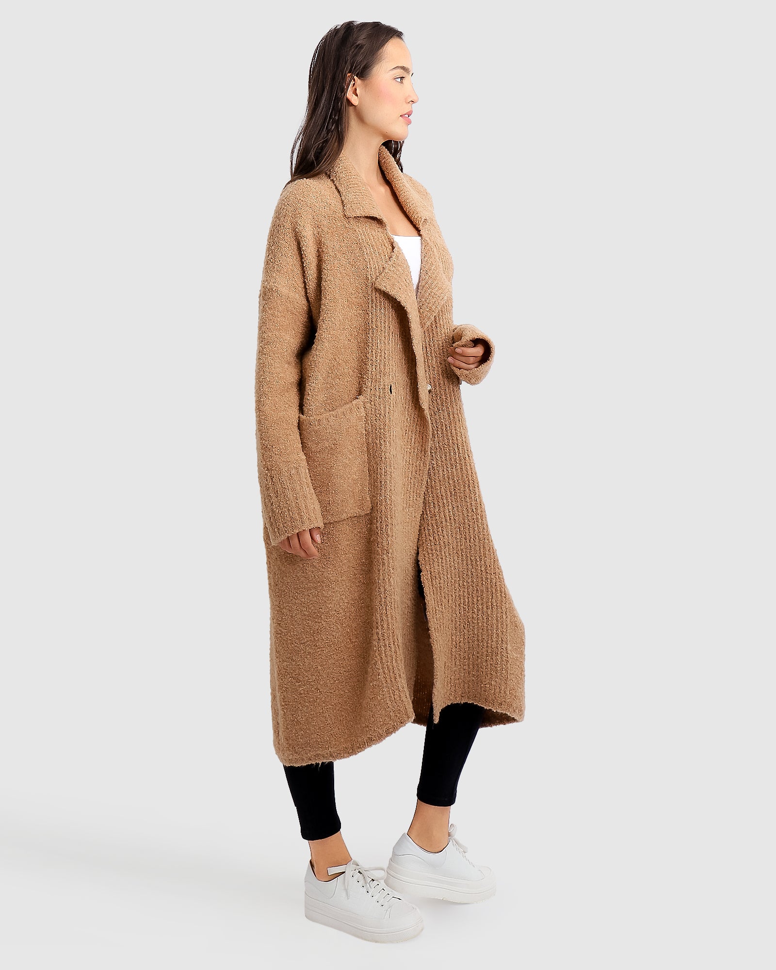 Camel sweater coat hotsell