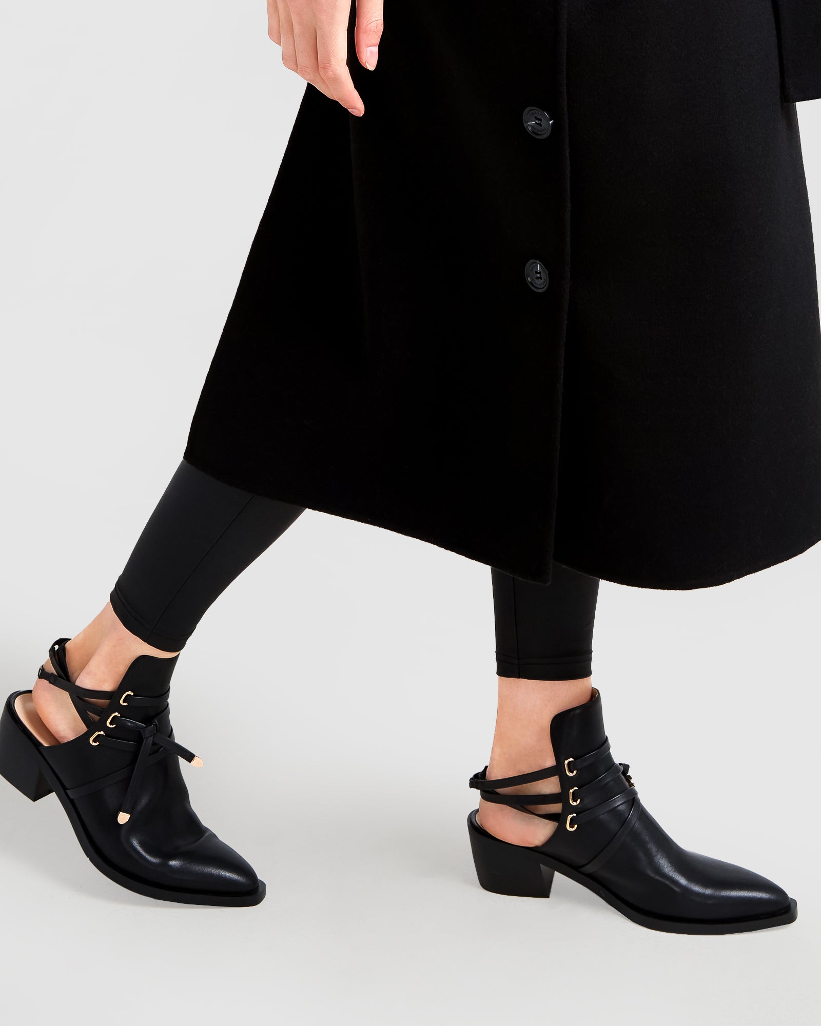 Can t Be Tamed Open Back Boot Black