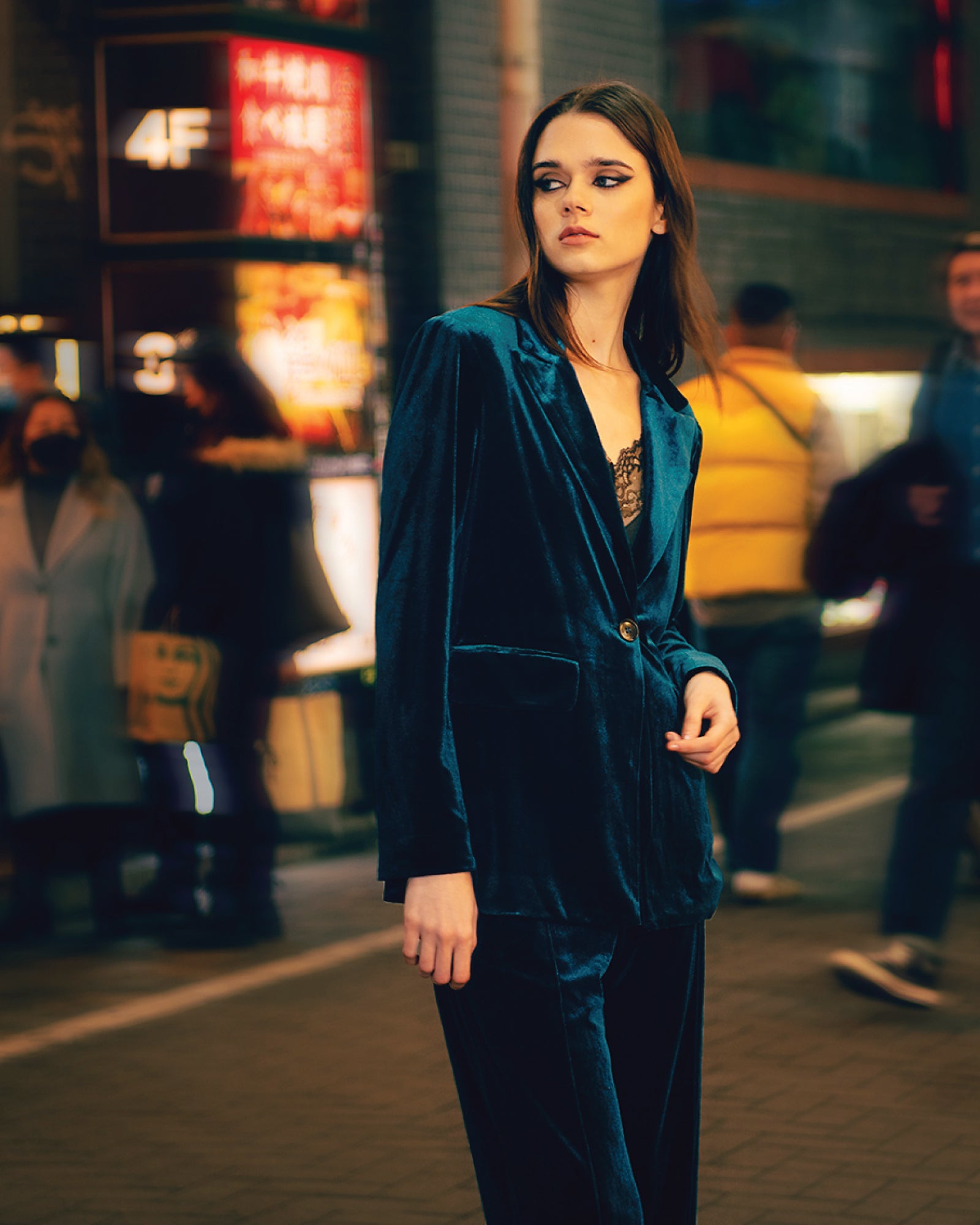 Eternity Velvet Blazer Dark Teal – Belle Bloom