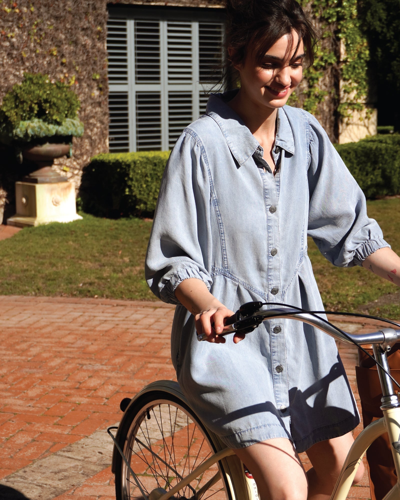 A line denim dress online