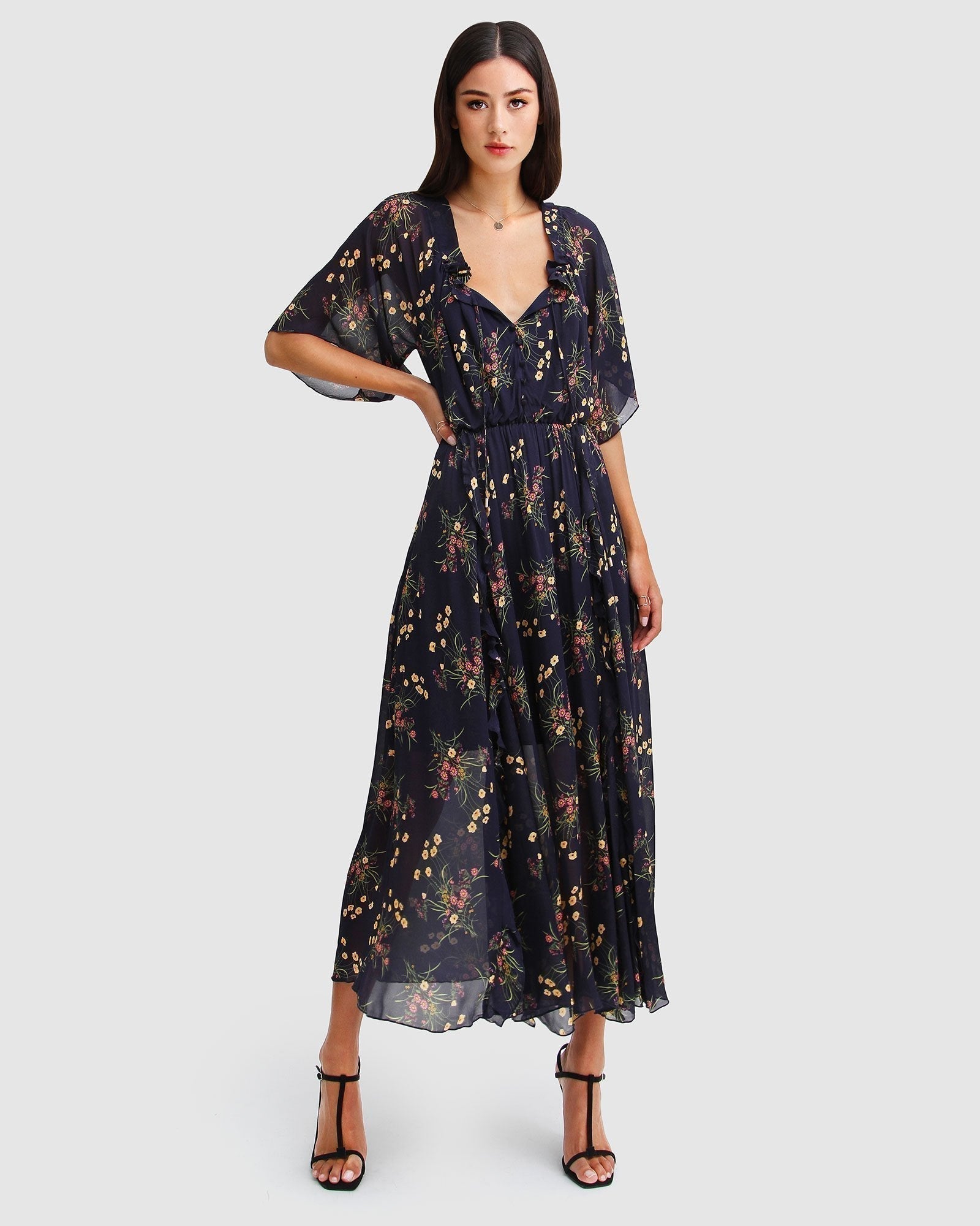 amour ruffle midi dress As soon as I saw this Amour Ruffle Midi dress by @_aje_