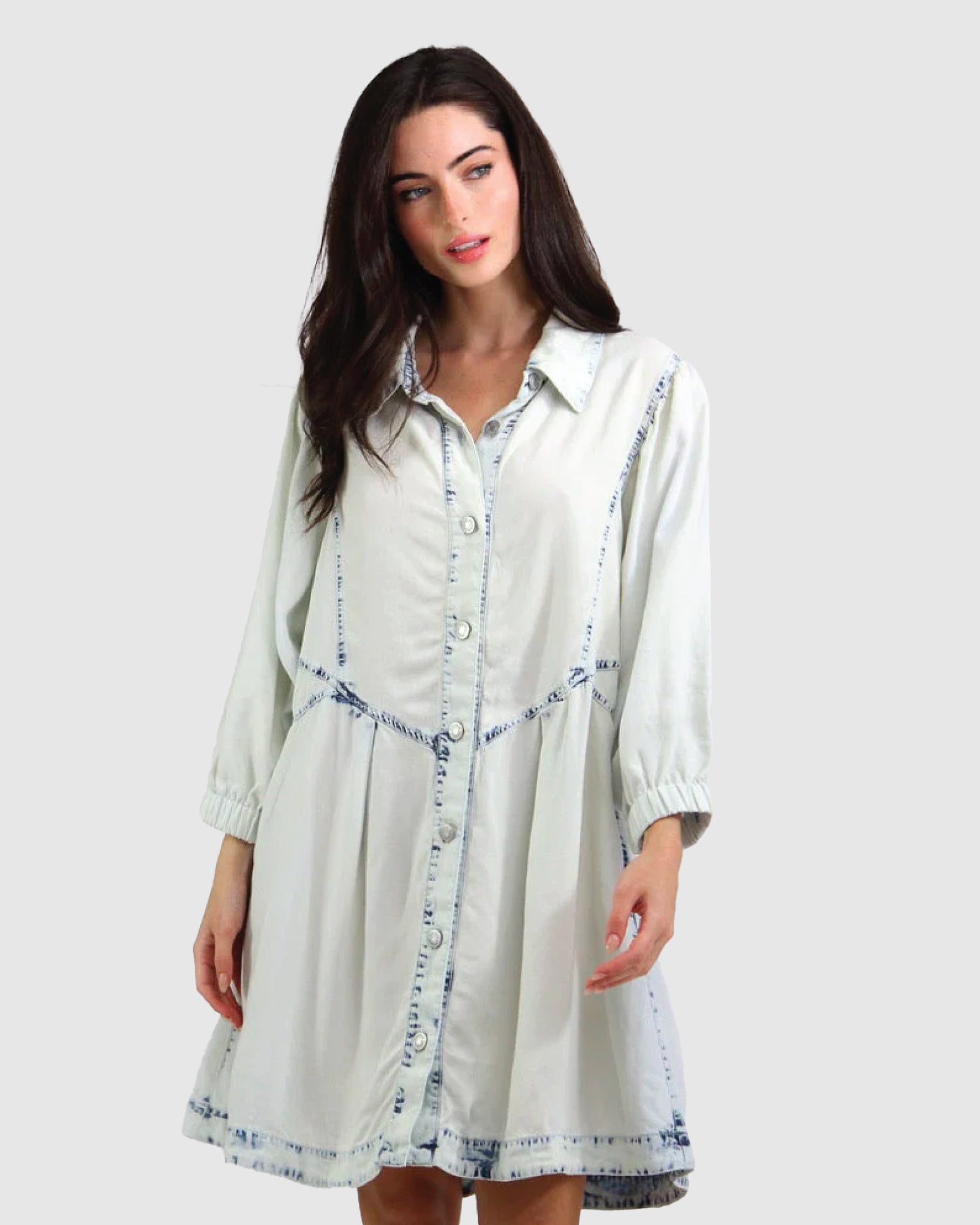 Bleached Denim Supercut Denim Dress – Belle & Bloom