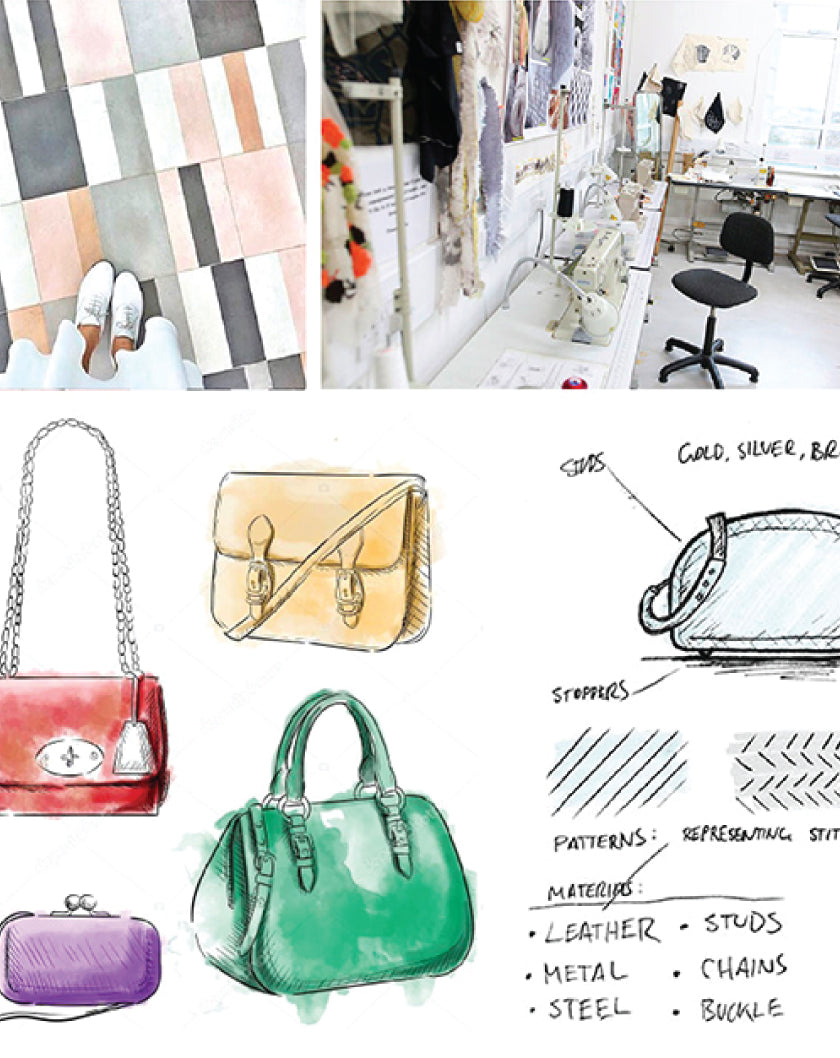 colourful leather handbags