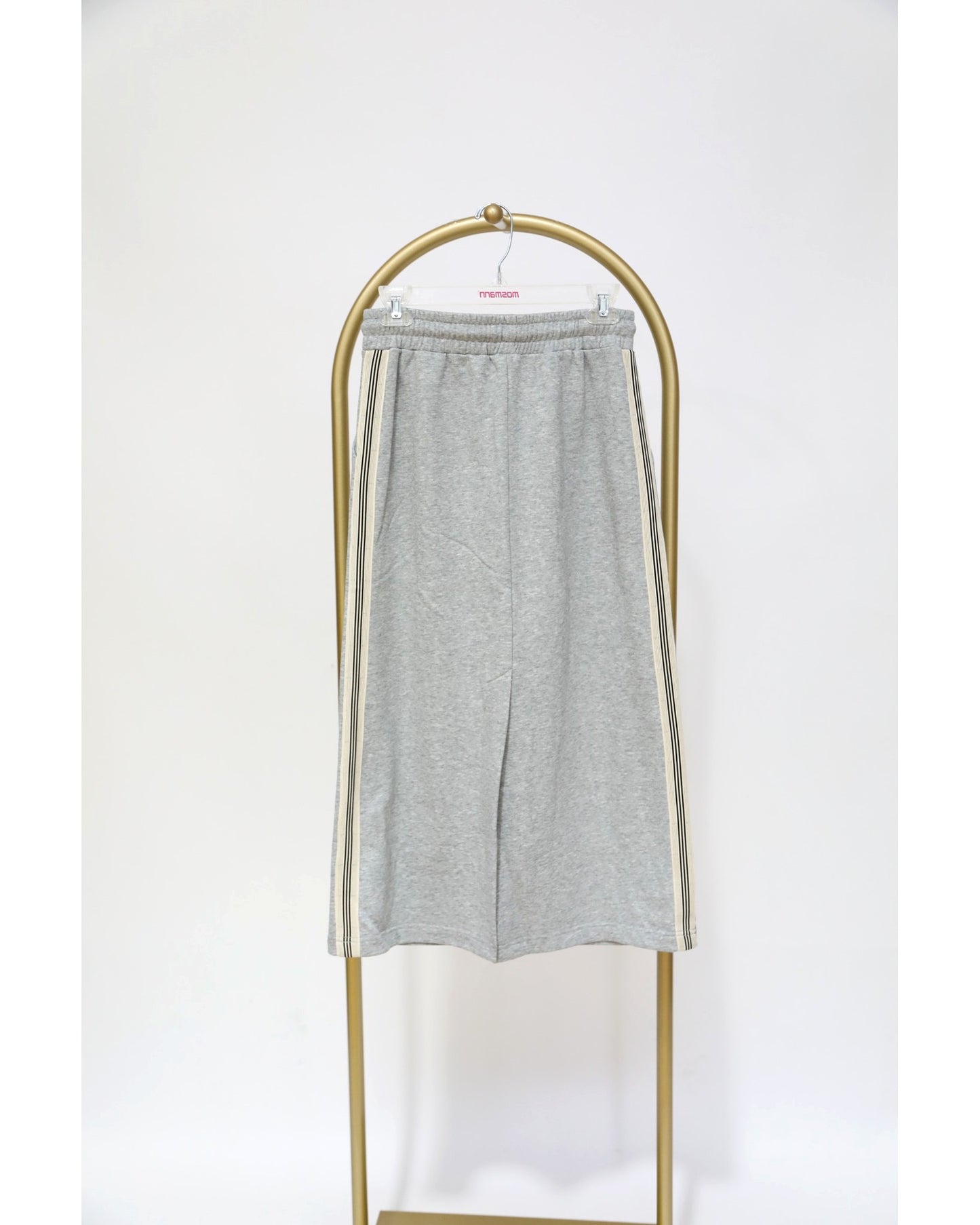 Cotton Midi Skirt - Grey