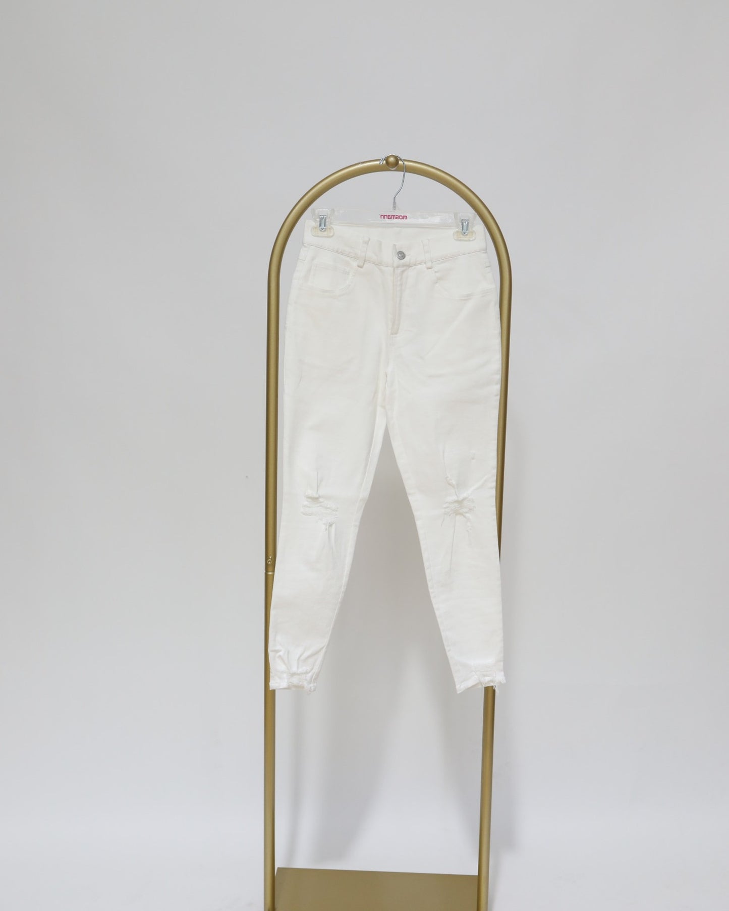 High Waisted Skinny Jeans - White