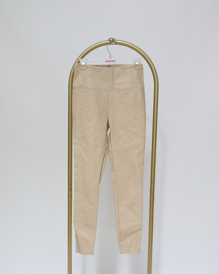 High Waisted Skinny Pants - Beige