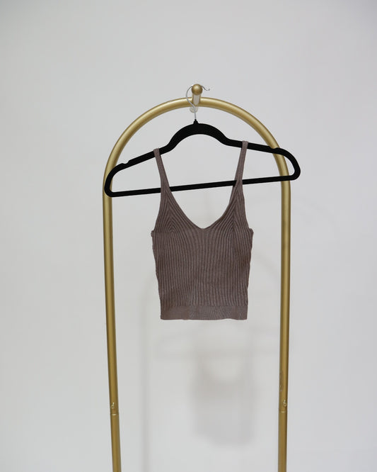 Knit Tank Top - Brown