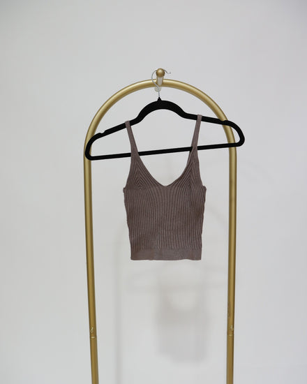Knit Tank Top - Brown
