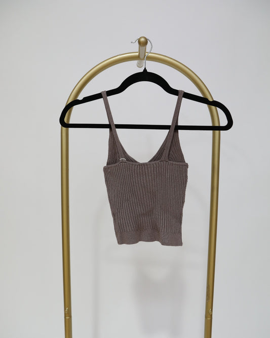 Knit Tank Top - Brown