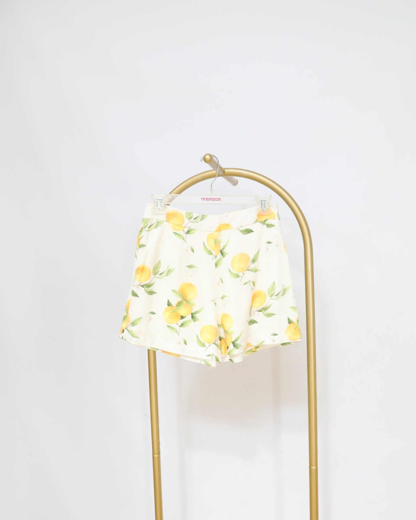 Lemon Print Shorts - White