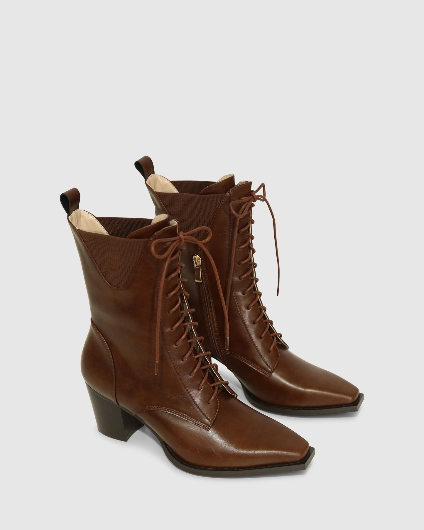 Jumping Ship Laced Boot - Chocolate