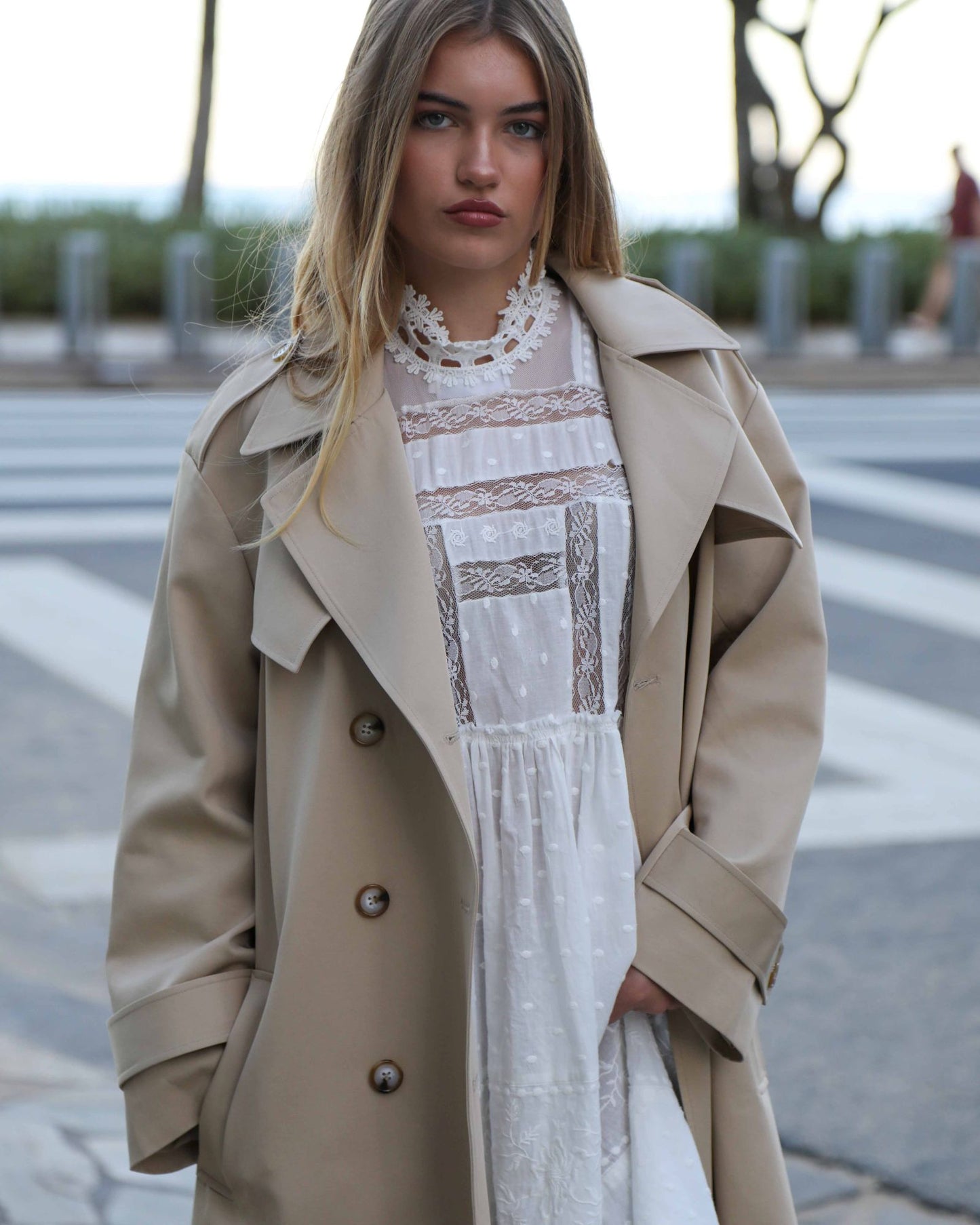 Whispers of Verona Trench Coat - Light Camel