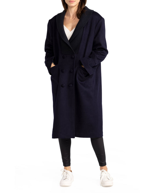 After Party Qulited Lining Coat - Navy