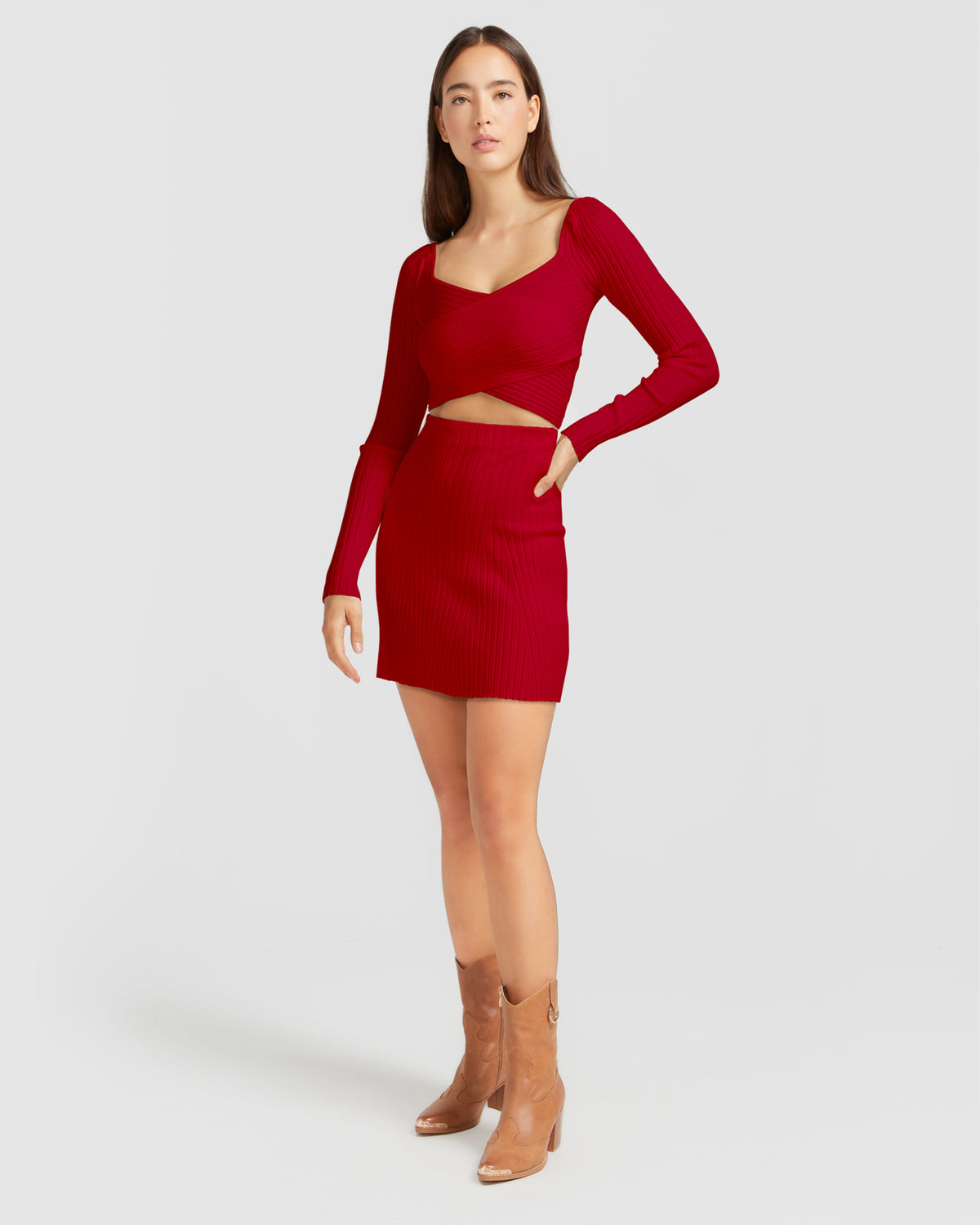 Cest Knit Mini Skirt
