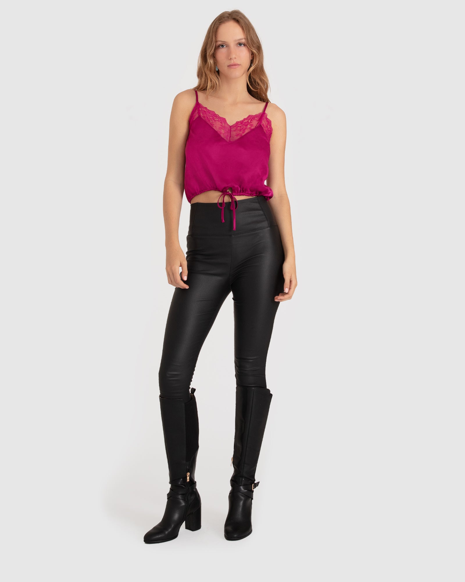 Friday Nights Lace Cami - Fuchsia – Belle & Bloom