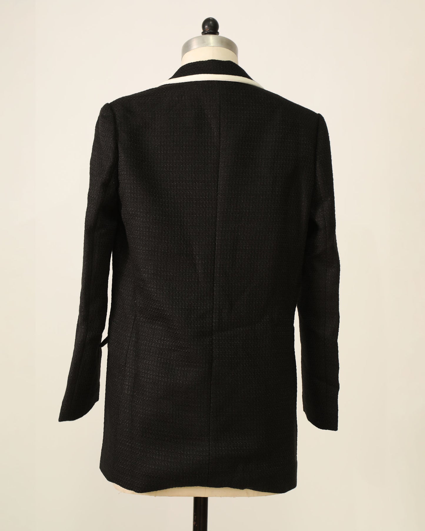 Trimmed Blazer Dress - Black/White