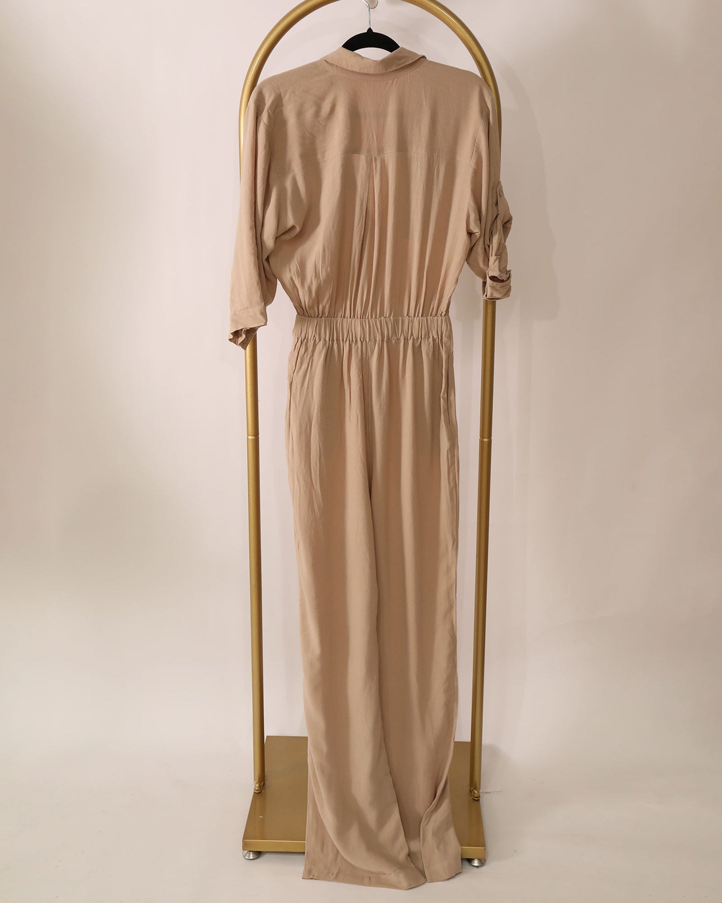 Long Sleeve Jumpsuit - Latte
