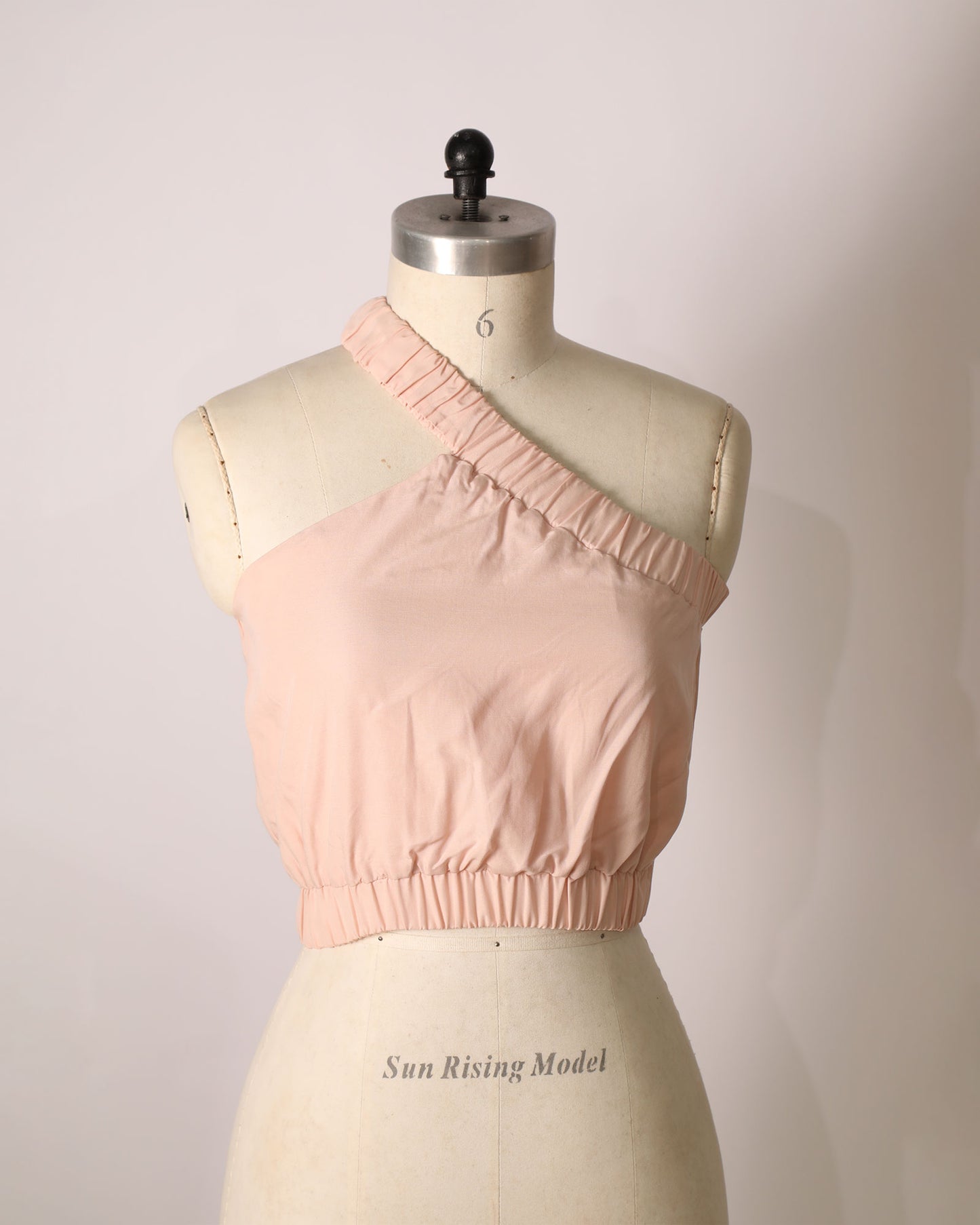 Asymmetrical Cropped Top - Rose Bud Pink