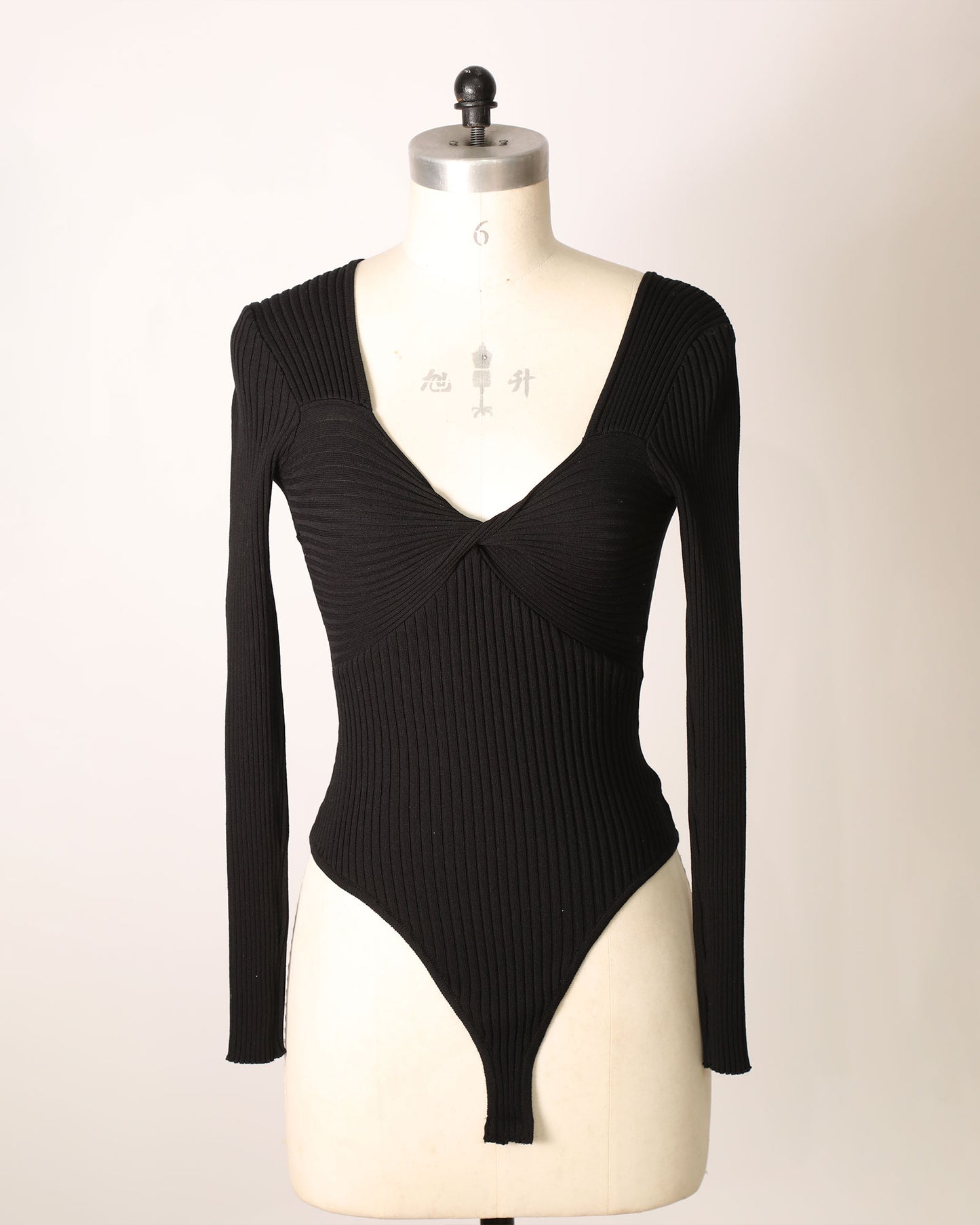 Long Sleeve Bodysuit - Black