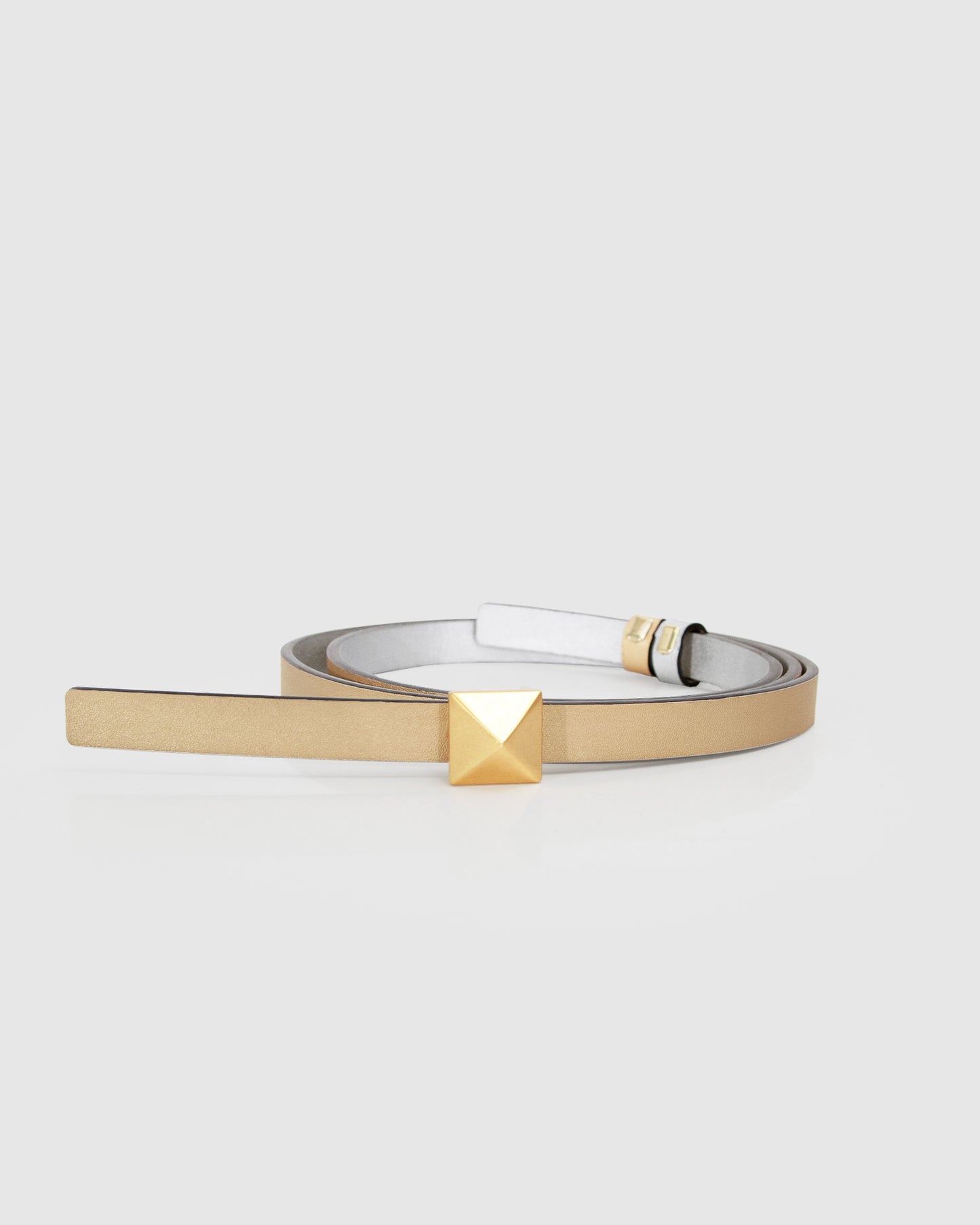 Cleopatra Pyramid Stud Leather Belt - Metallic