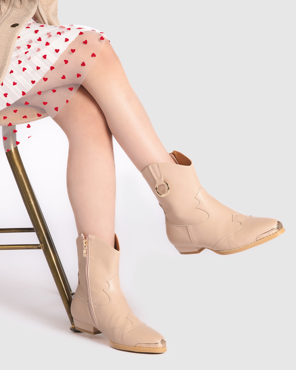 Dallas Mini Western Boot Dusty Pink