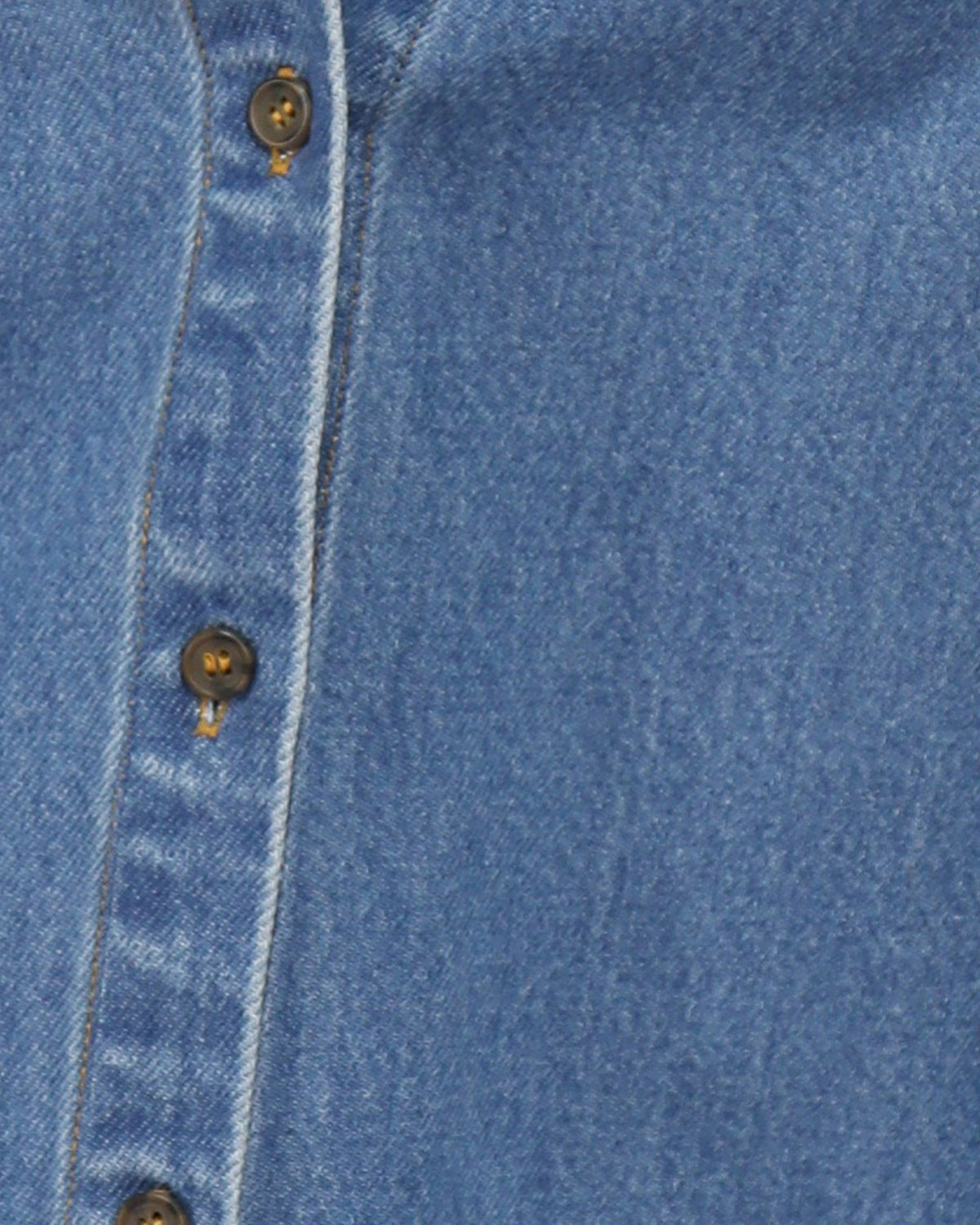 Keep Me Wild Denim Top - Mid Blue