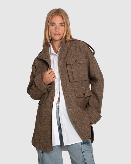 All My Love Wool Overshirt - Military