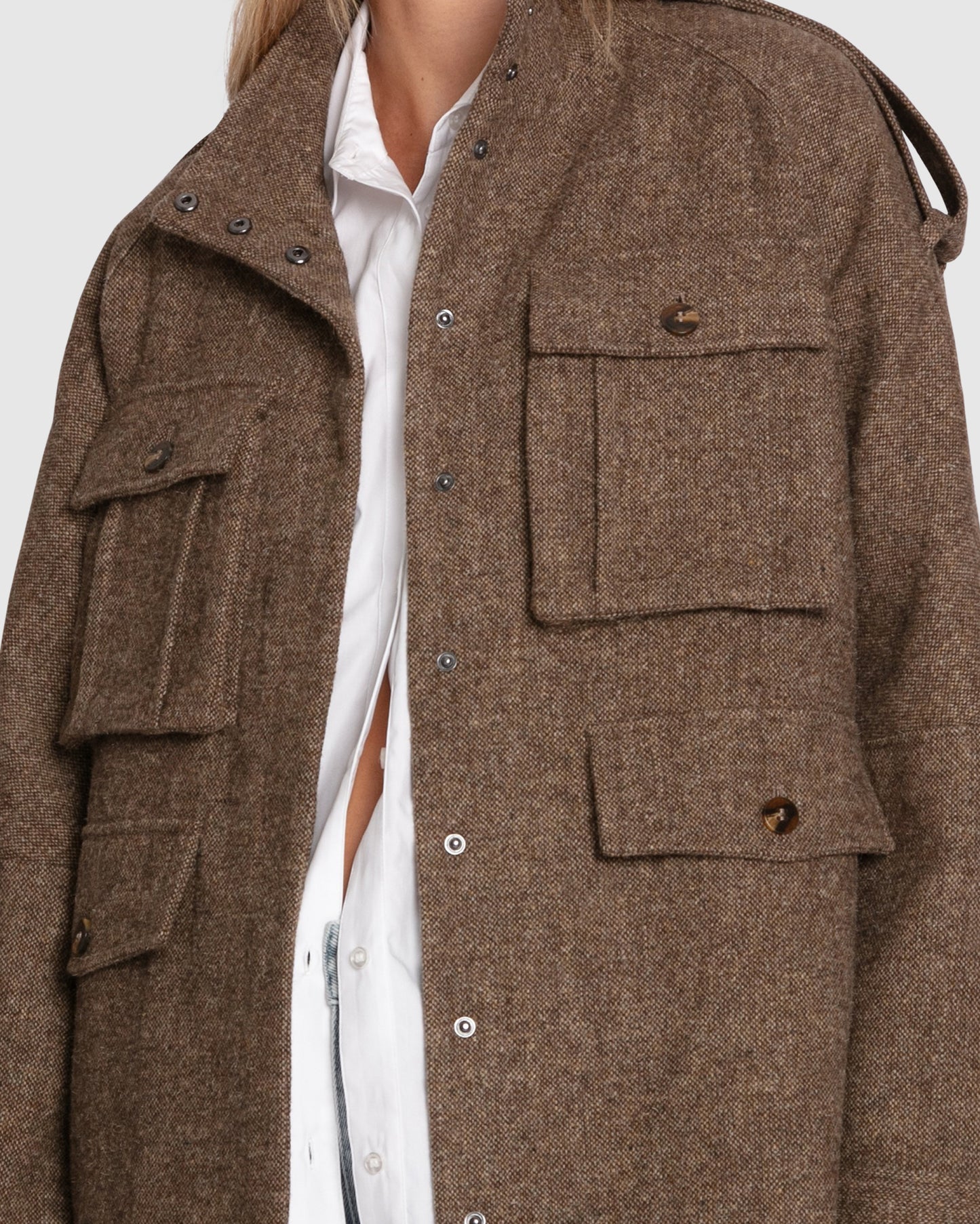 All My Love Wool Overshirt - Military