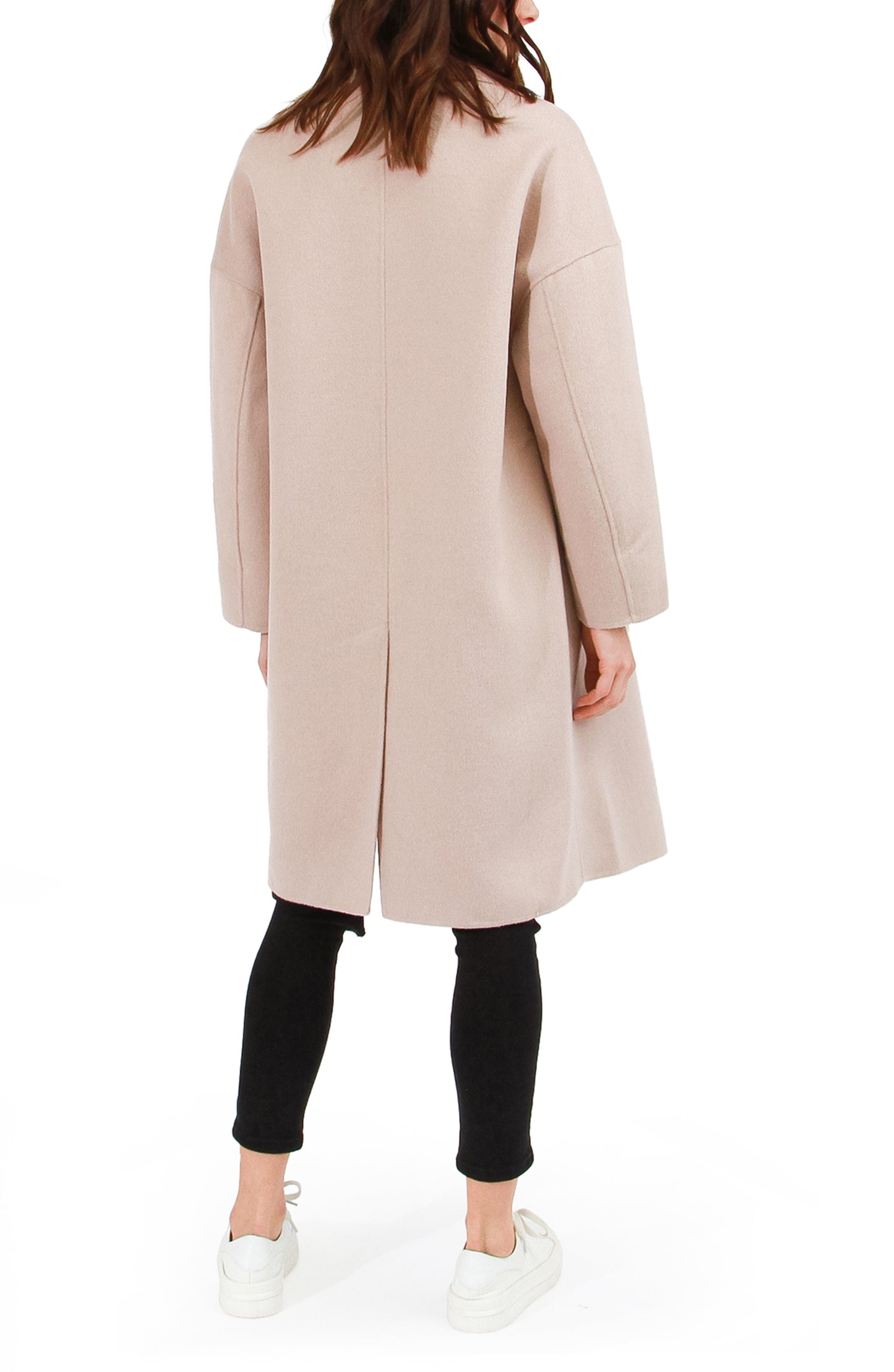 Amnesia Wool Blend Oversized Coat - Sand