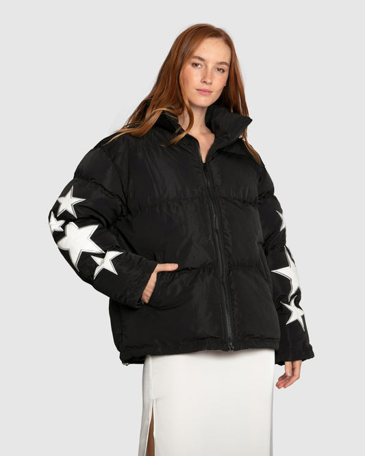 A Star Is Born Puffer Jacket - Black