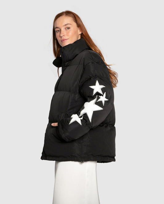 A Star Is Born Puffer Jacket - Black