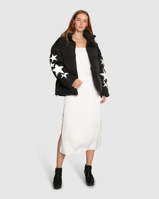 A Star Is Born Puffer Jacket - Black
