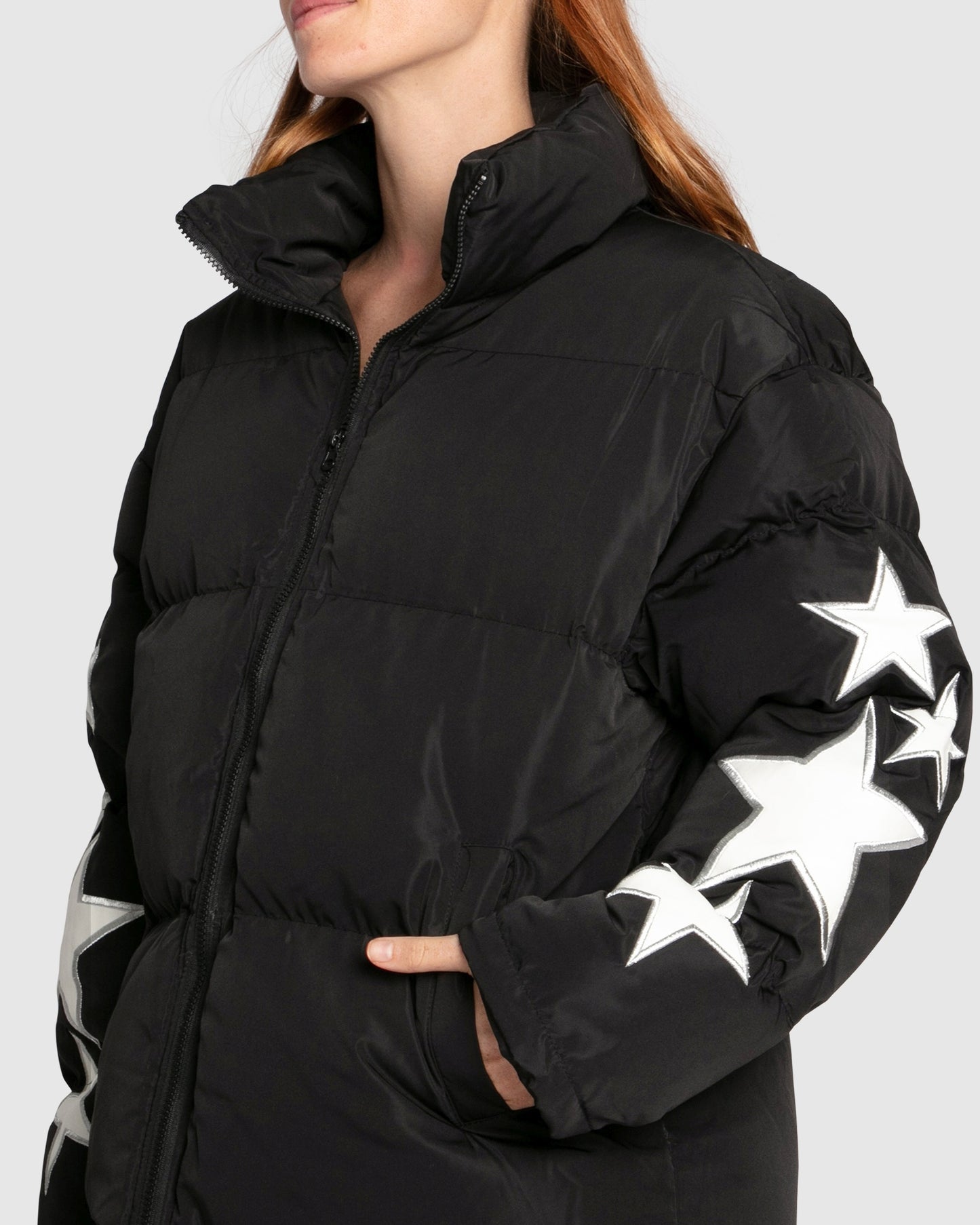 A Star Is Born Puffer Jacket - Black