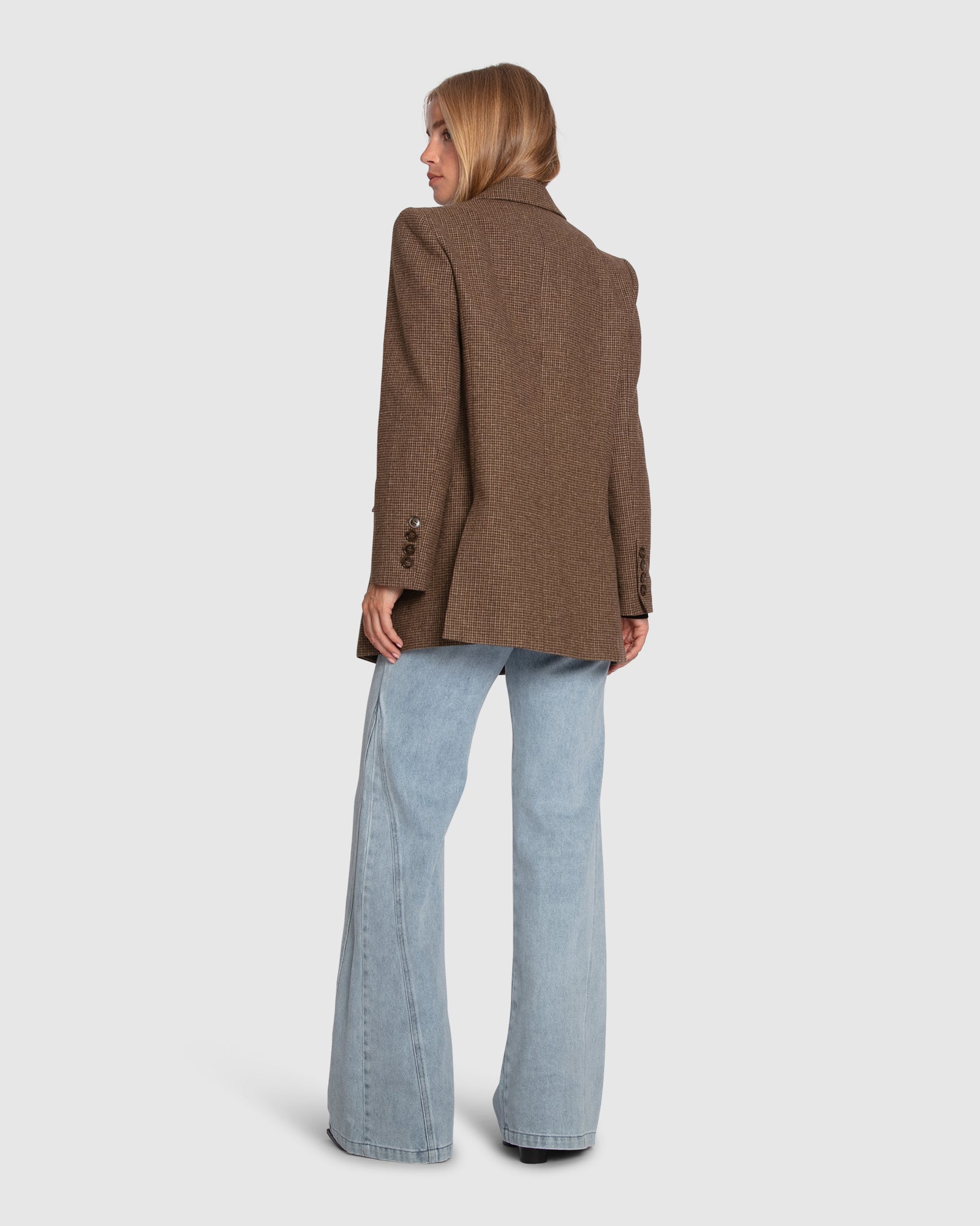 Big Brother Talk Wool Blend Blazer - Brown – Belle & Bloom