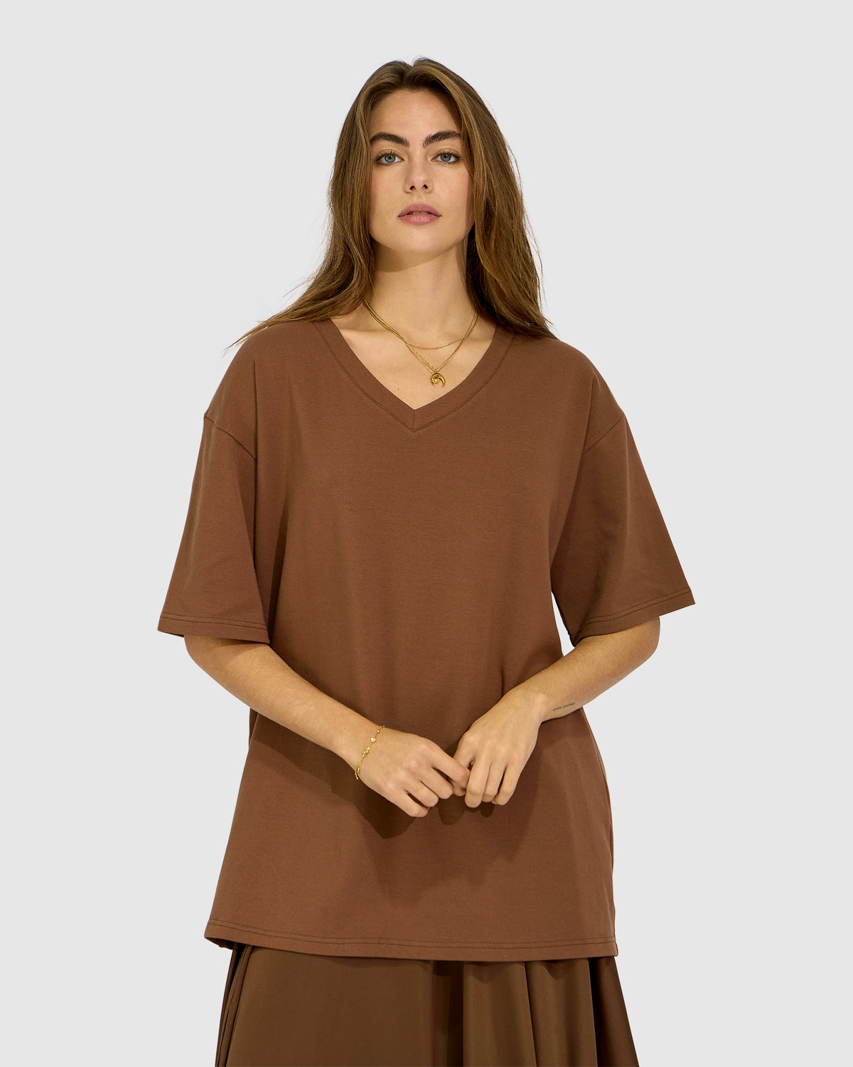 Back to Bloom Oversized T-Shirt - Chocolate