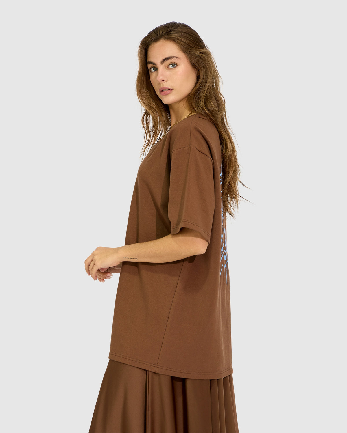 Back to Bloom Oversized T-Shirt - Chocolate