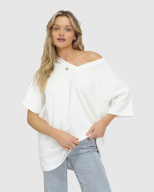 Back To Bloom Oversized T-Shirt - White
