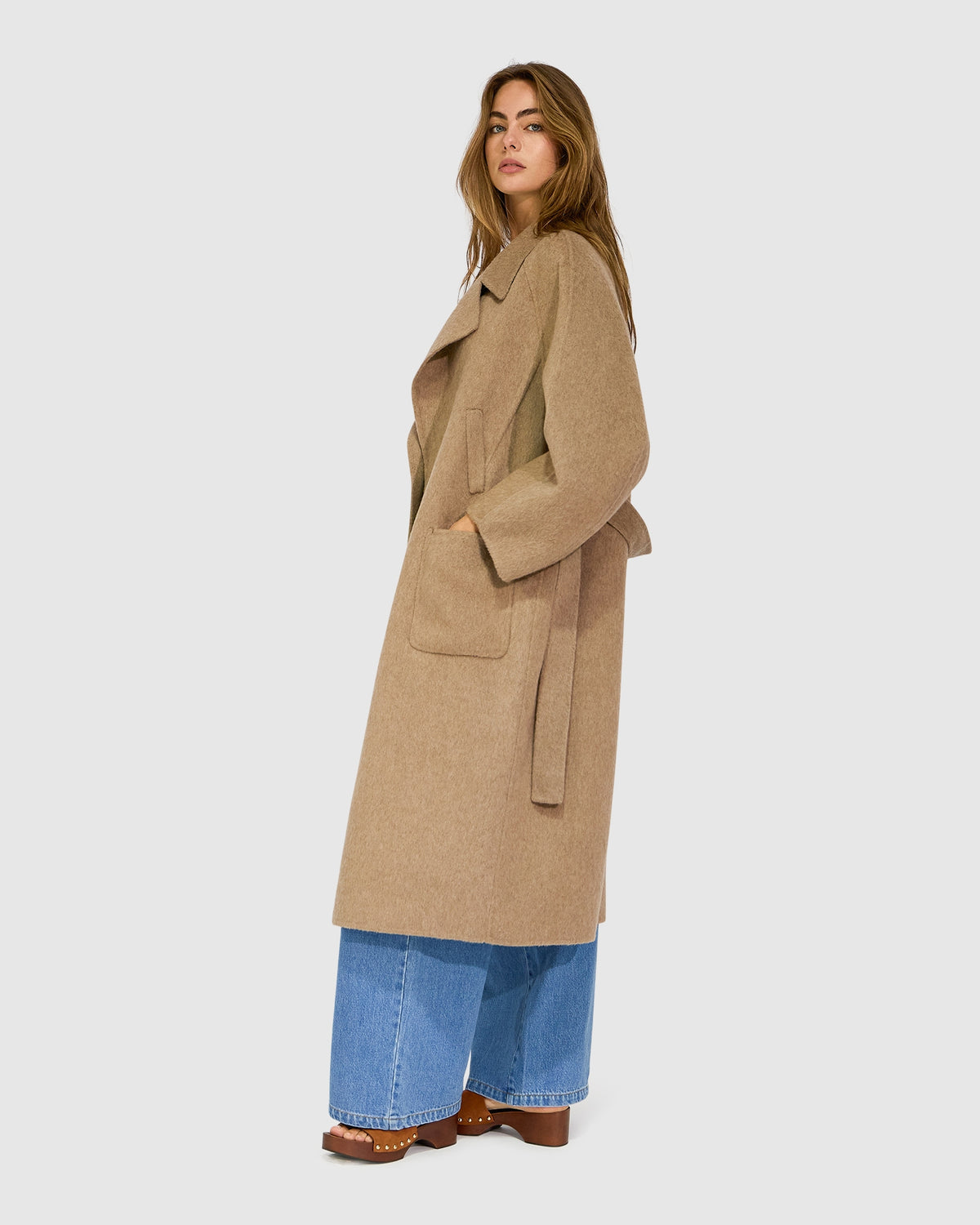 Big Girl Wool Blend Coat - Oat