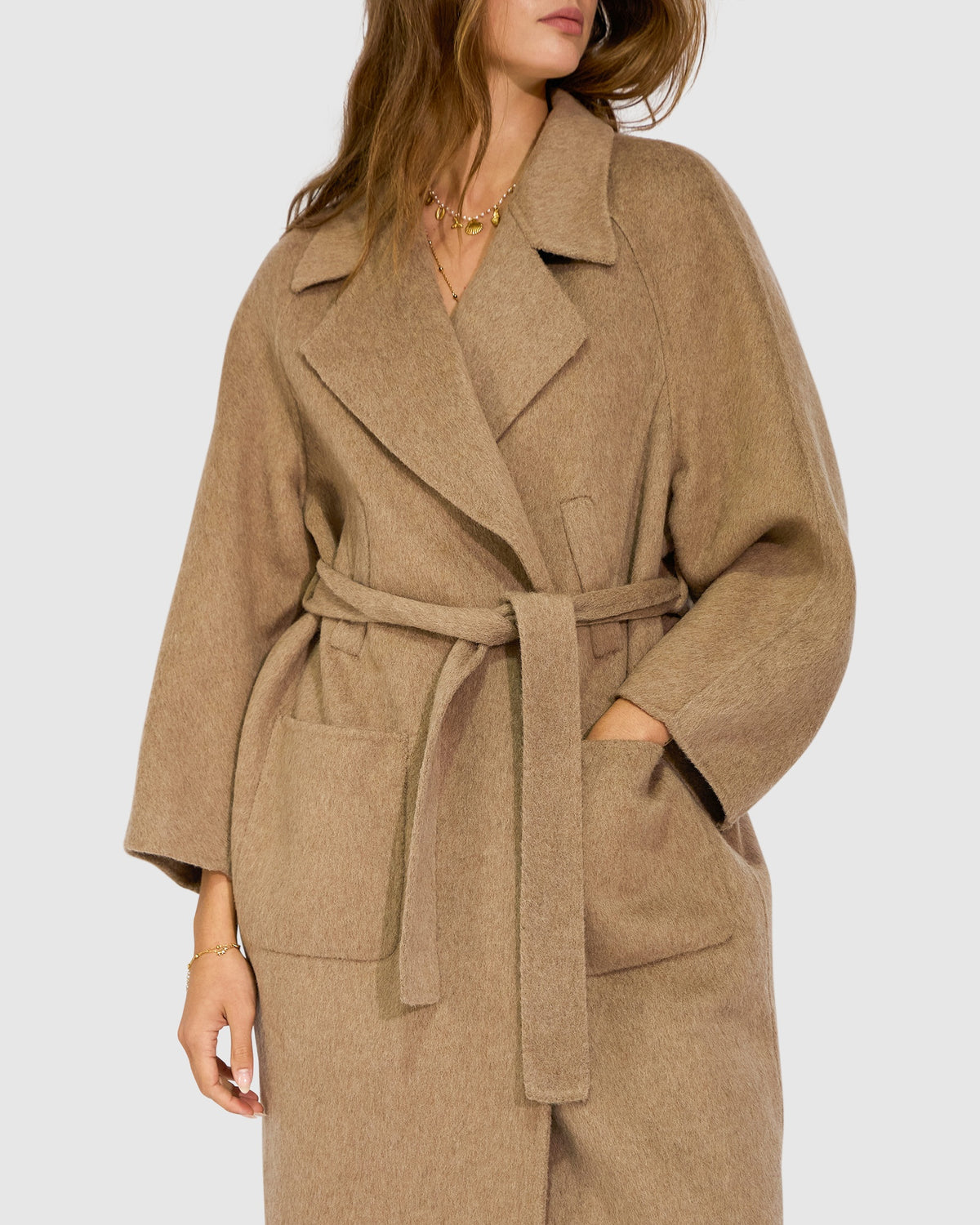 Big Girl Wool Blend Coat - Oat