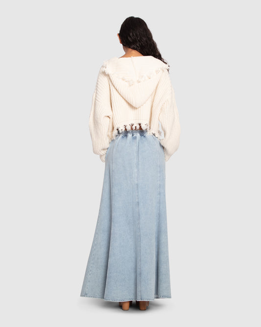 Bold Love Denim Maxi Skirt - Stonewash