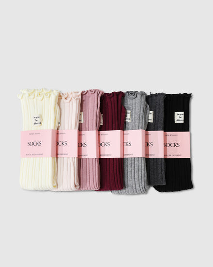 Beloved 7 Pack Socks - Mixed
